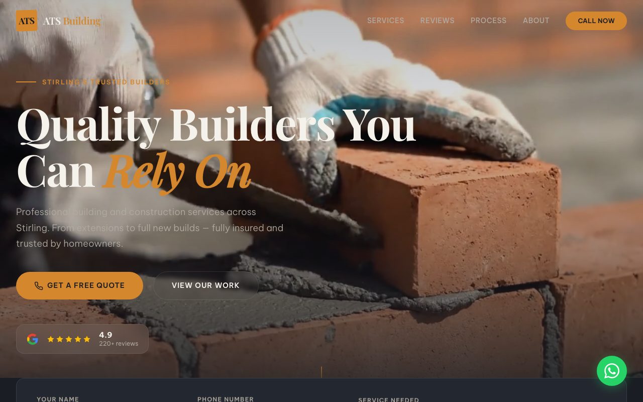 Builder website example