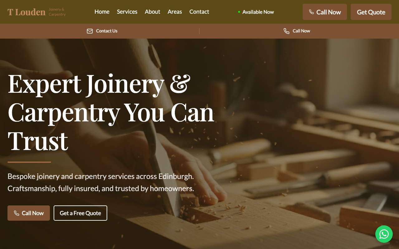 Joiner website example