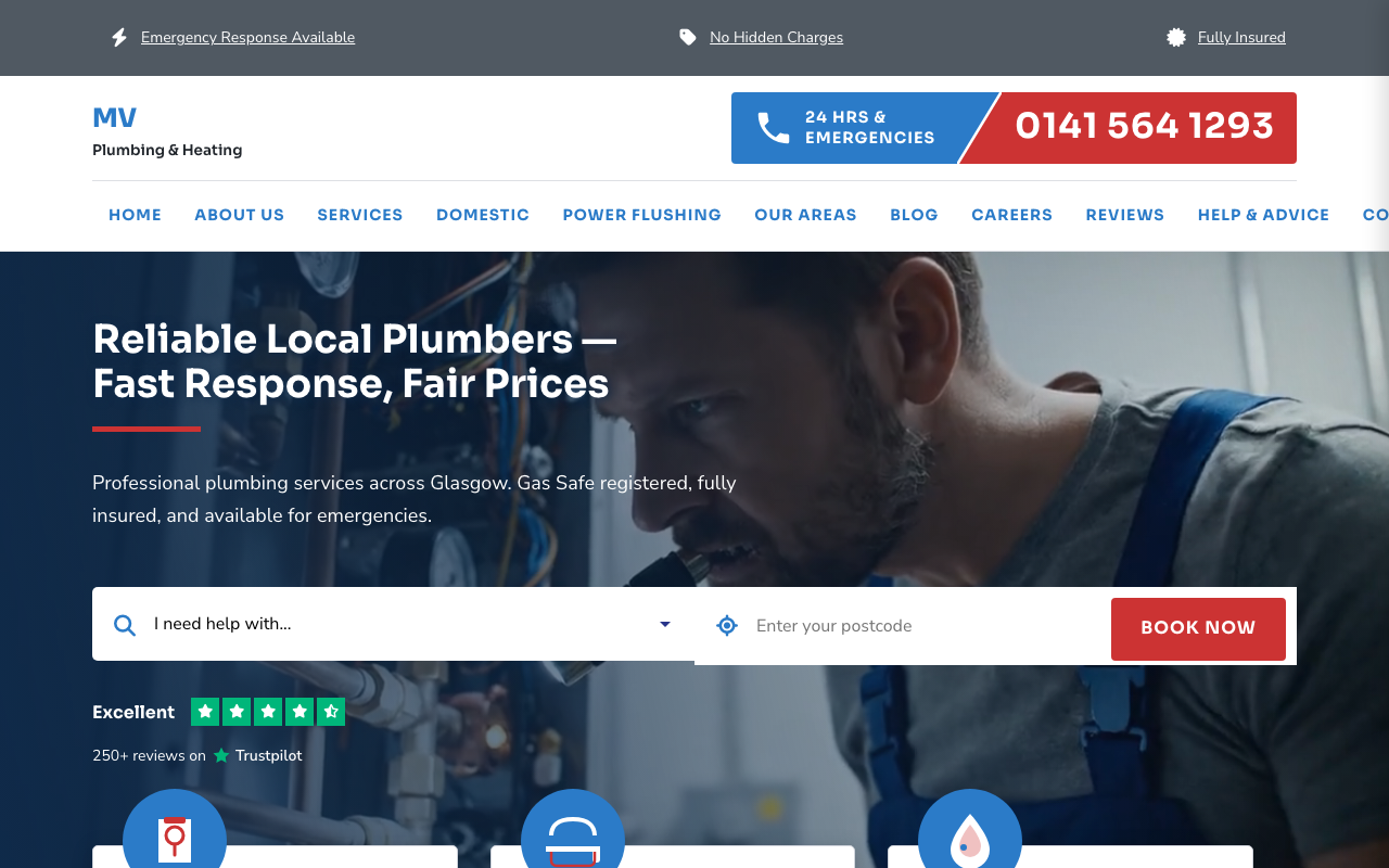 Plumber website example